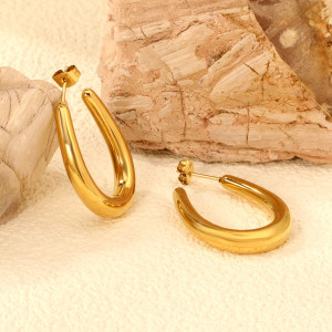 Elegant Gold-Plated U-Shape Earrings for Every Occasion