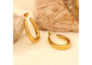 Elegant Gold-Plated U-Shape Earrings for Every Occasion