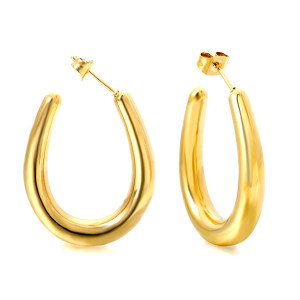 Elegant Gold-Plated U-Shape Earrings for Every Occasion