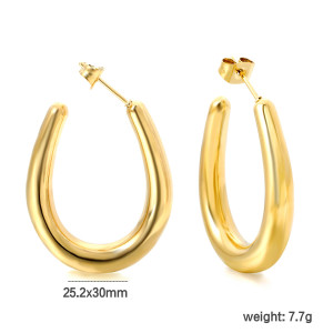 Elegant Gold-Plated U-Shape Earrings for Every Occasion