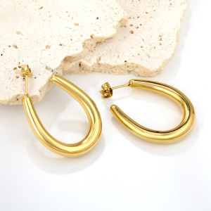 Elegant Gold-Plated U-Shape Earrings for Every Occasion