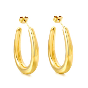 Elegant Gold-Plated U-Shape Earrings for Every Occasion