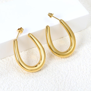 Elegant Gold-Plated U-Shape Earrings for Every Occasion