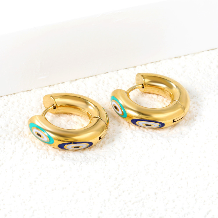 Decorative Hoop Earrings - Elegant & Colorful Statement Jewelry