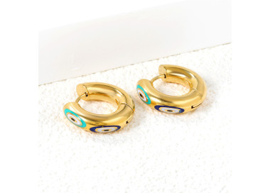 Decorative Hoop Earrings - Elegant & Colorful Statement Jewelry