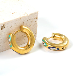 Decorative Hoop Earrings - Elegant & Colorful Statement Jewelry