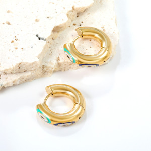 Decorative Hoop Earrings - Elegant & Colorful Statement Jewelry