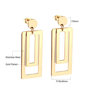 Modern Gold-Tone Geometric Earrings for Any Occasion