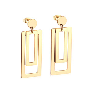 Modern Gold-Tone Geometric Earrings for Any Occasion