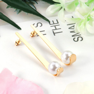 Gold Pearl Drop Earrings - Elegant Modern Jewelry