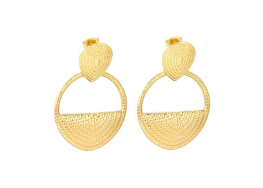 Elegant Gold-Toned Geometric Earrings for Any Occasion