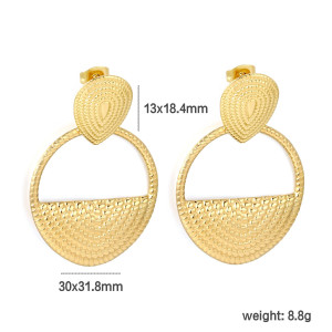 Elegant Gold-Toned Geometric Earrings for Any Occasion