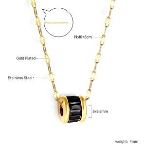 Elegant Gold & Black Pendant Necklace for Every Occasion