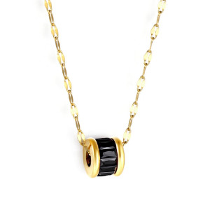 Elegant Gold & Black Pendant Necklace for Every Occasion