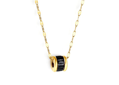 Elegant Gold & Black Pendant Necklace for Every Occasion