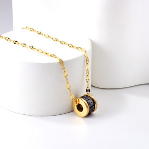 Elegant Gold & Black Pendant Necklace for Every Occasion