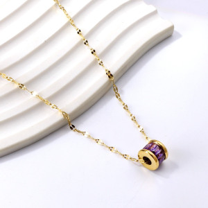 Colorful Gemstone Pendant Necklace - Elegant Jewelry