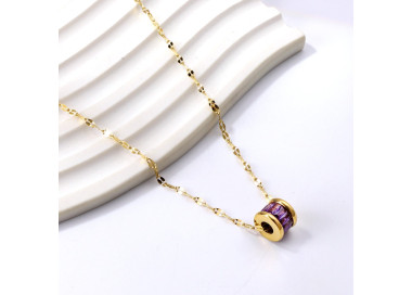 Colorful Gemstone Pendant Necklace - Elegant Jewelry