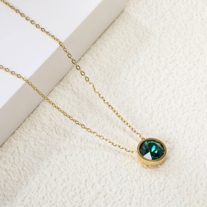 Elegant Teal Gemstone Pendant Necklace - Timeless Accessory