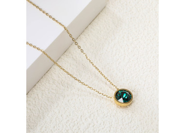 Elegant Teal Gemstone Pendant Necklace - Timeless Accessory