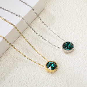 Elegant Teal Gemstone Pendant Necklace - Timeless Accessory