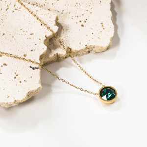 Elegant Teal Gemstone Pendant Necklace - Timeless Accessory