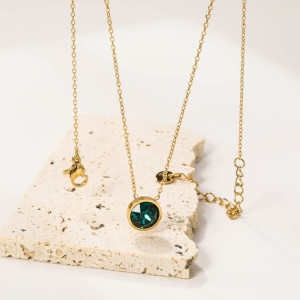 Elegant Teal Gemstone Pendant Necklace - Timeless Accessory