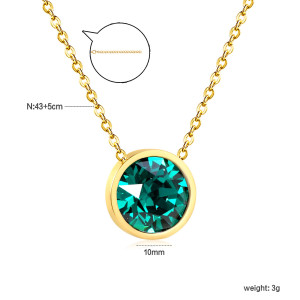 Elegant Teal Gemstone Pendant Necklace - Timeless Accessory