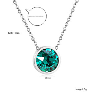 Emerald Green Pendant Necklace - Modern Elegance