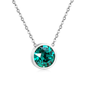 Emerald Green Pendant Necklace - Modern Elegance