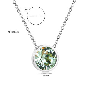 Elegant Light Green Gemstone Pendant Necklace