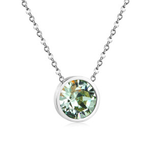 Elegant Light Green Gemstone Pendant Necklace