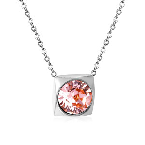 Elegant Pink Stone Necklace - Modern & Versatile Design