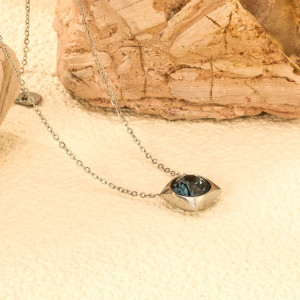 Elegant Blue Gemstone Pendant Necklace for Women