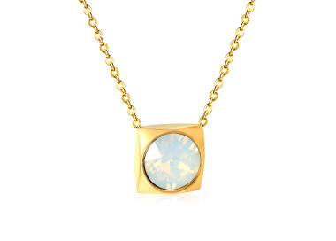 Modern Opalescent Gemstone Necklace - Elegant Fashion Jewelry