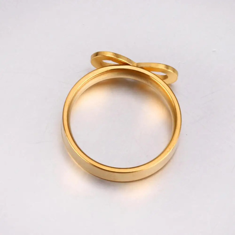 Charming Gold Bow Ring - Elegant Fashion Jewelry