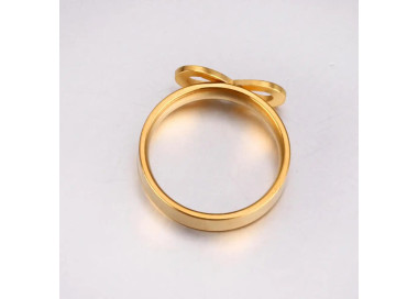 Charming Gold Bow Ring - Elegant Fashion Jewelry