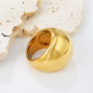 Sleek Gold Ring: Modern Minimalist Statement Jewelry