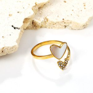 Elegant Heart Motif Rings - Romantic Fashion Jewelry