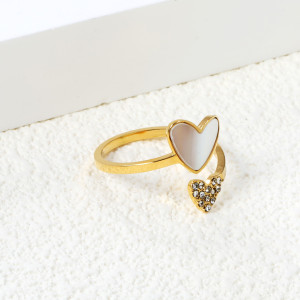 Elegant Heart Motif Rings - Romantic Fashion Jewelry