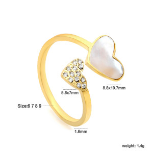 Elegant Heart Motif Rings - Romantic Fashion Jewelry