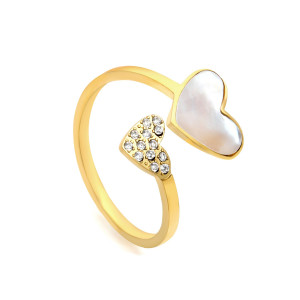 Elegant Heart Motif Rings - Romantic Fashion Jewelry