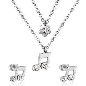 Musical Note Jewelry Set - Elegant & Playful Accessories