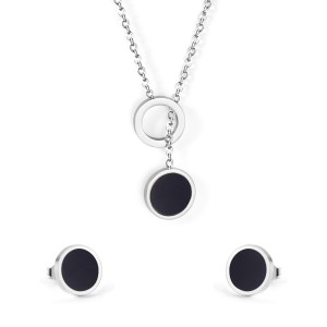 Modern Circle Duo Jewelry Set - Elegant Minimalist Design