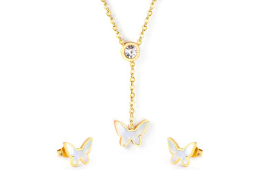 Gold Butterfly Elegance Jewelry Set