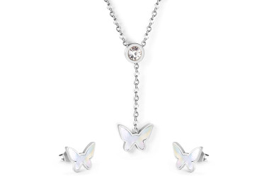 Silver Butterfly Elegance Jewelry Set