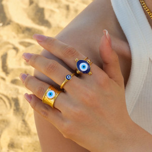 Evil Eye Gold Ring: Stylish Protection & Good Luck Charm