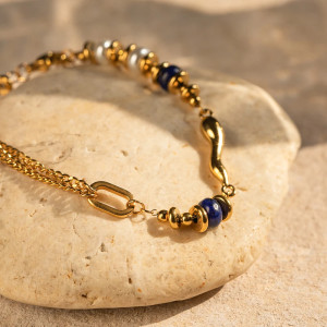 Stylish Gold & Lapis Lazuli Bracelet for Every Occasion