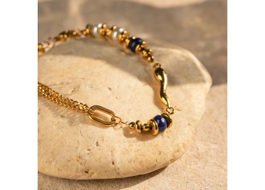 Stylish Gold & Lapis Lazuli Bracelet for Every Occasion