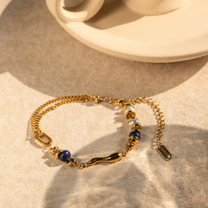 Stylish Gold & Lapis Lazuli Bracelet for Every Occasion